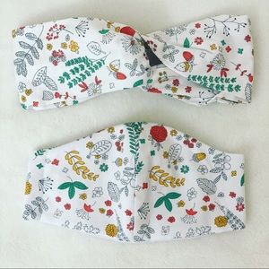 Matching headband and face mask